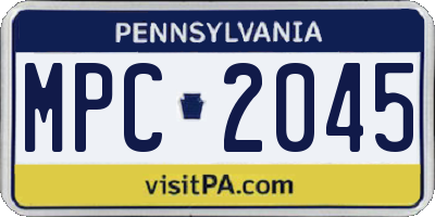 PA license plate MPC2045