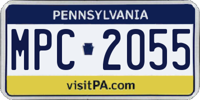 PA license plate MPC2055