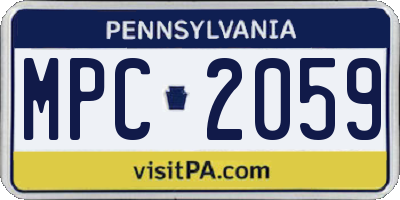 PA license plate MPC2059