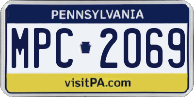 PA license plate MPC2069