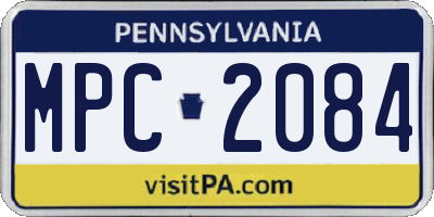 PA license plate MPC2084