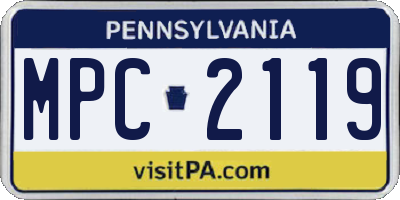 PA license plate MPC2119