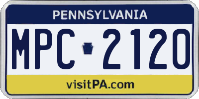 PA license plate MPC2120