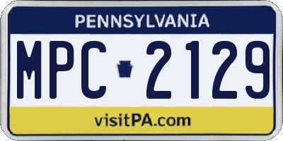 PA license plate MPC2129