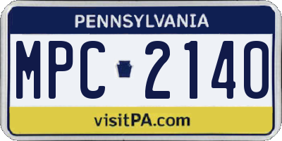PA license plate MPC2140