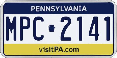 PA license plate MPC2141