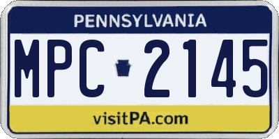 PA license plate MPC2145
