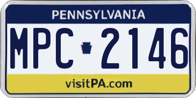 PA license plate MPC2146