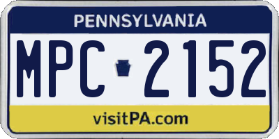 PA license plate MPC2152