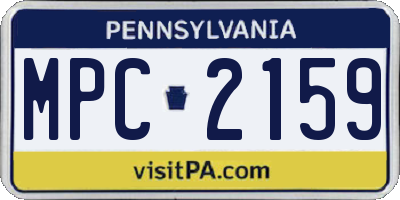 PA license plate MPC2159
