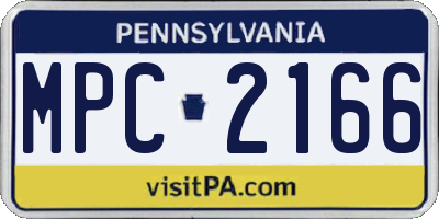 PA license plate MPC2166