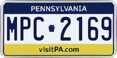 PA license plate MPC2169
