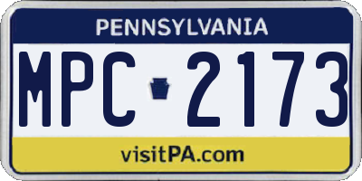 PA license plate MPC2173