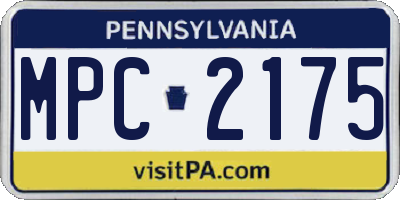 PA license plate MPC2175