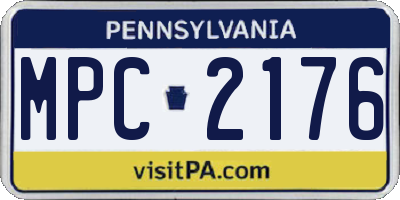 PA license plate MPC2176