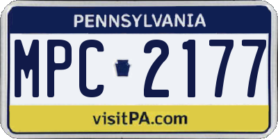PA license plate MPC2177