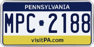 PA license plate MPC2188