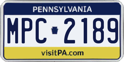 PA license plate MPC2189