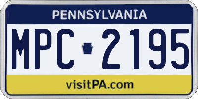 PA license plate MPC2195
