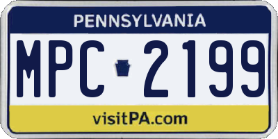 PA license plate MPC2199