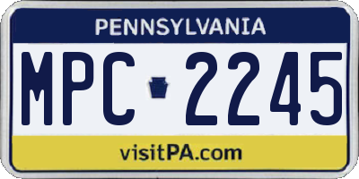 PA license plate MPC2245