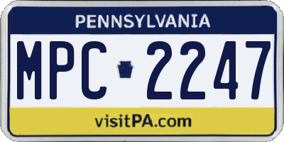 PA license plate MPC2247