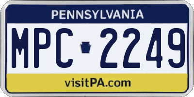 PA license plate MPC2249