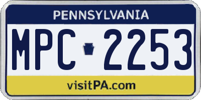 PA license plate MPC2253