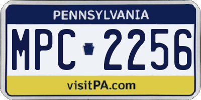 PA license plate MPC2256
