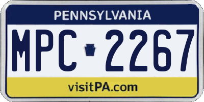 PA license plate MPC2267