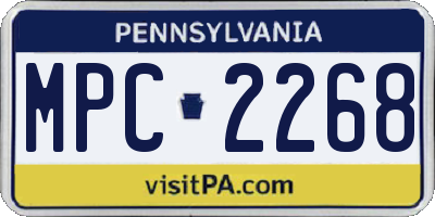 PA license plate MPC2268