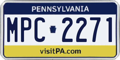 PA license plate MPC2271