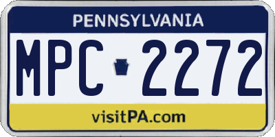 PA license plate MPC2272