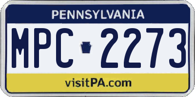 PA license plate MPC2273