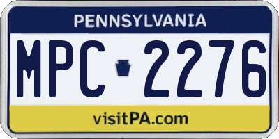 PA license plate MPC2276