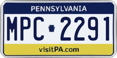 PA license plate MPC2291