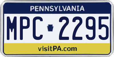 PA license plate MPC2295