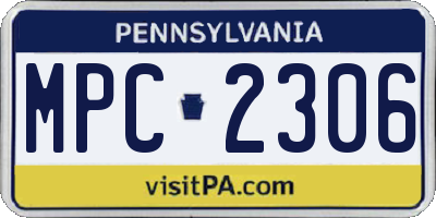 PA license plate MPC2306