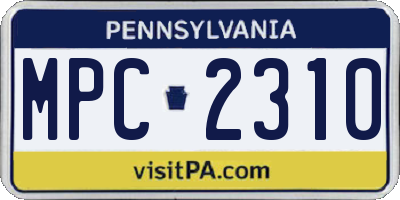 PA license plate MPC2310