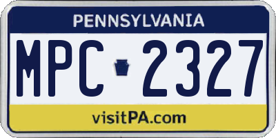 PA license plate MPC2327