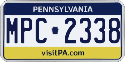 PA license plate MPC2338