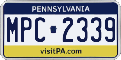PA license plate MPC2339