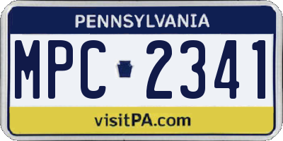 PA license plate MPC2341