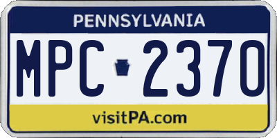 PA license plate MPC2370