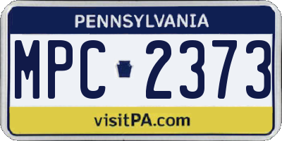 PA license plate MPC2373