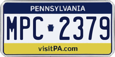 PA license plate MPC2379