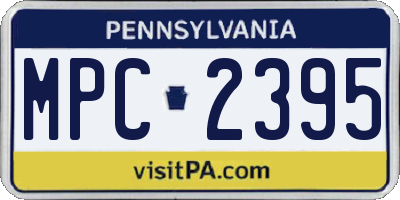 PA license plate MPC2395