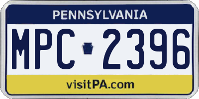 PA license plate MPC2396