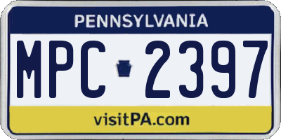 PA license plate MPC2397