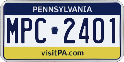 PA license plate MPC2401